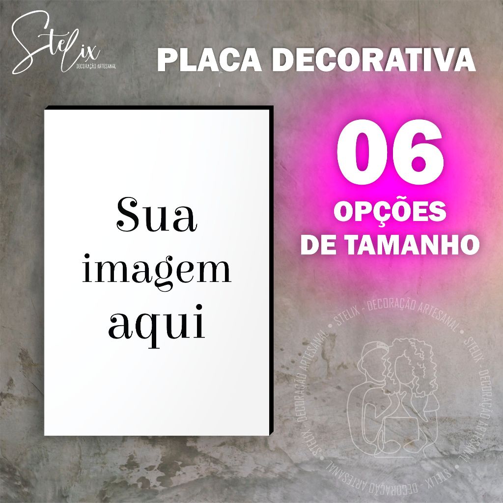 PERSONALIZADO | Placa Decorativa | Quadros Decorativos | SUA IMAGEM PERSONALIZADA