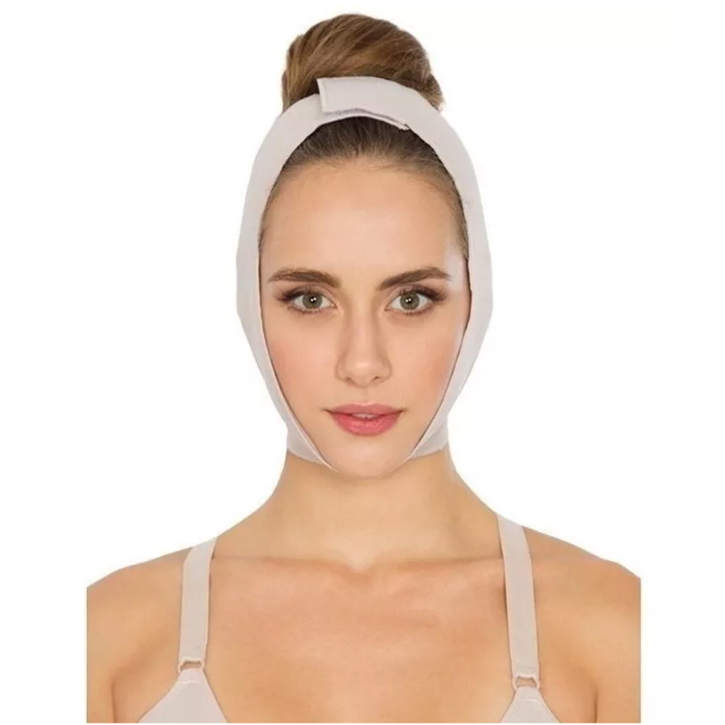 Faixa Cirurgia Facial Orelha Mento Queixo Pliê Papada 50901 em Oferta na Shopee