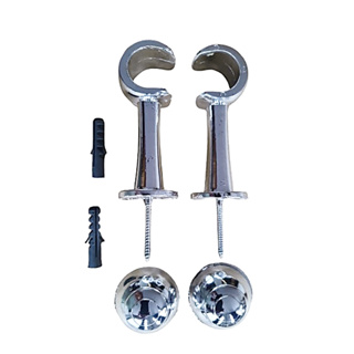 kit com 2 suportes de varão de cortina,cromado grosso 28mm em Oferta na Shopee