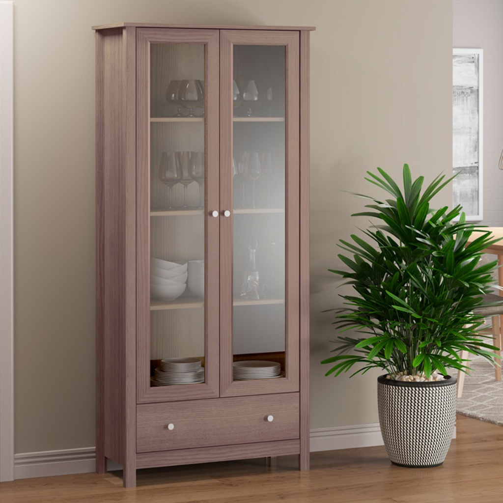 Cristaleira 2 Portas 1 Gaveta Ditália E-954 Diamond - Home & Living