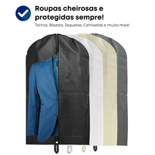 Capa Protetora para Terno Jaqueta Blazer Blusões Impermeável Anti Mofo TNT Com Ziper em Oferta na Shopee