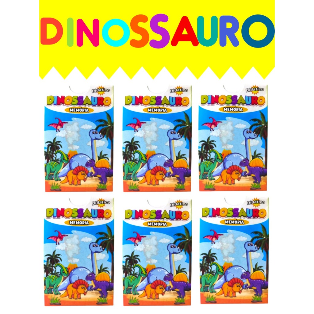 Kit 20 Jogo Da Memoria Dinossauros Infantil P/ Kit Festa Lembrancinha Aniversario Prenda Quermesse em Oferta na Shopee