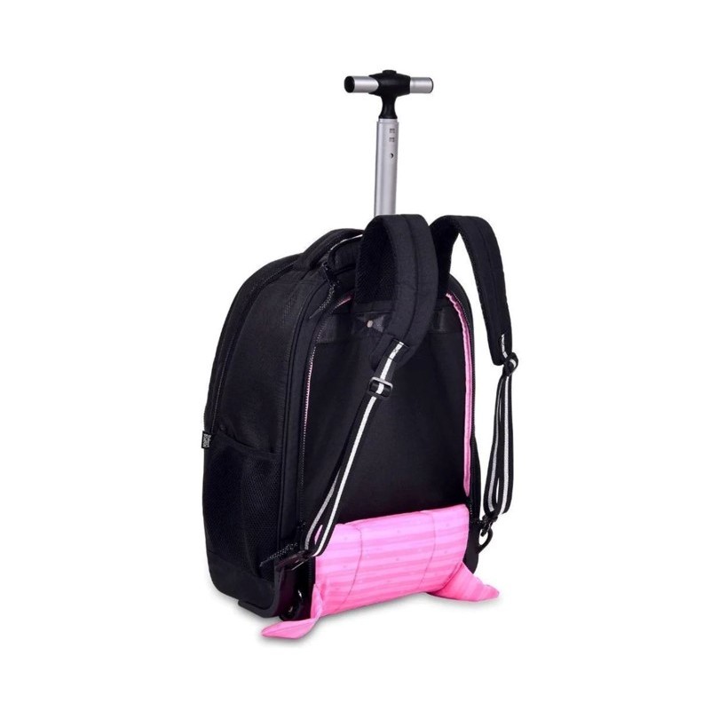 Detalhes do Kit Mochila de Rodinhas Rebecca Bonbon Estojo e Lancheira RB24530