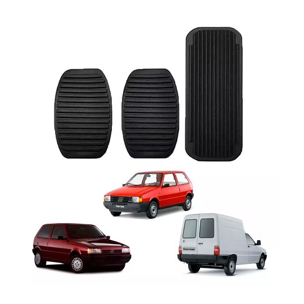 KIT De Capas De Pedal (E/F/A) Fiat Uno Elba Fiorino Premio Mille cod: 214019/ 4003/ nt1095