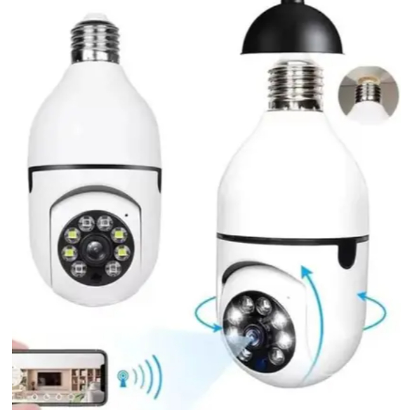 Kit 2 câmeras de segurança sem fio 360 encaixe lâmpada Yoosee