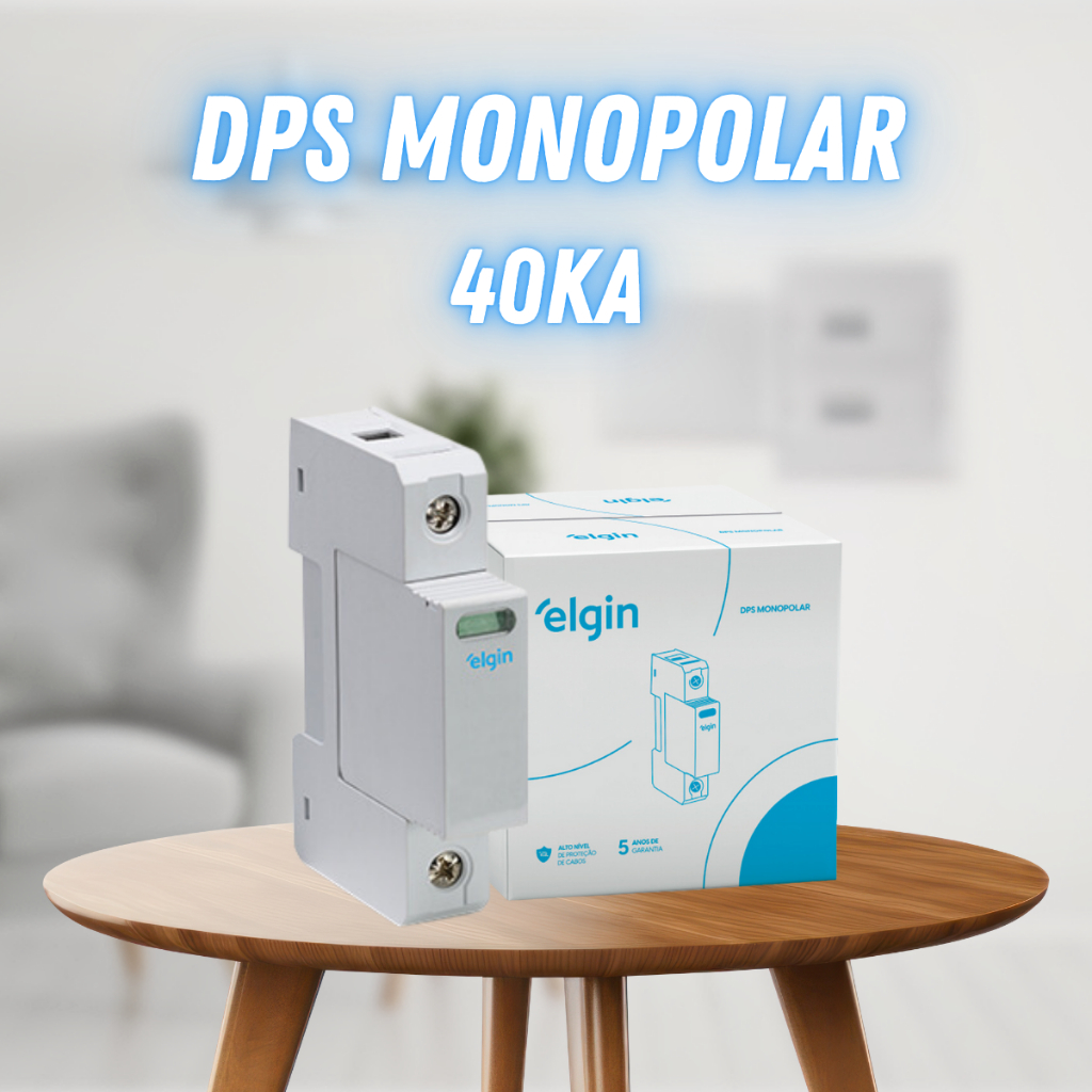 Dispositivo Proteção de Surtos DPS Monopolar 1 Polo 275V - 40ka