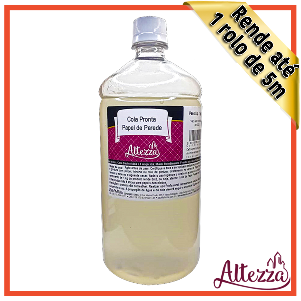 Cola Líquida P/ Papel De Parede Pronto P/ Uso 1 Kg - Frete Economico