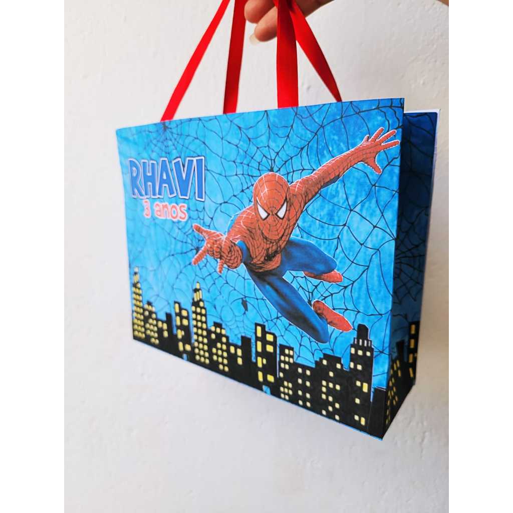 Sacolinha Homem Aranha Personalizada / sacolinha surpresa  / lembrancinhas / festa Homem Aranha