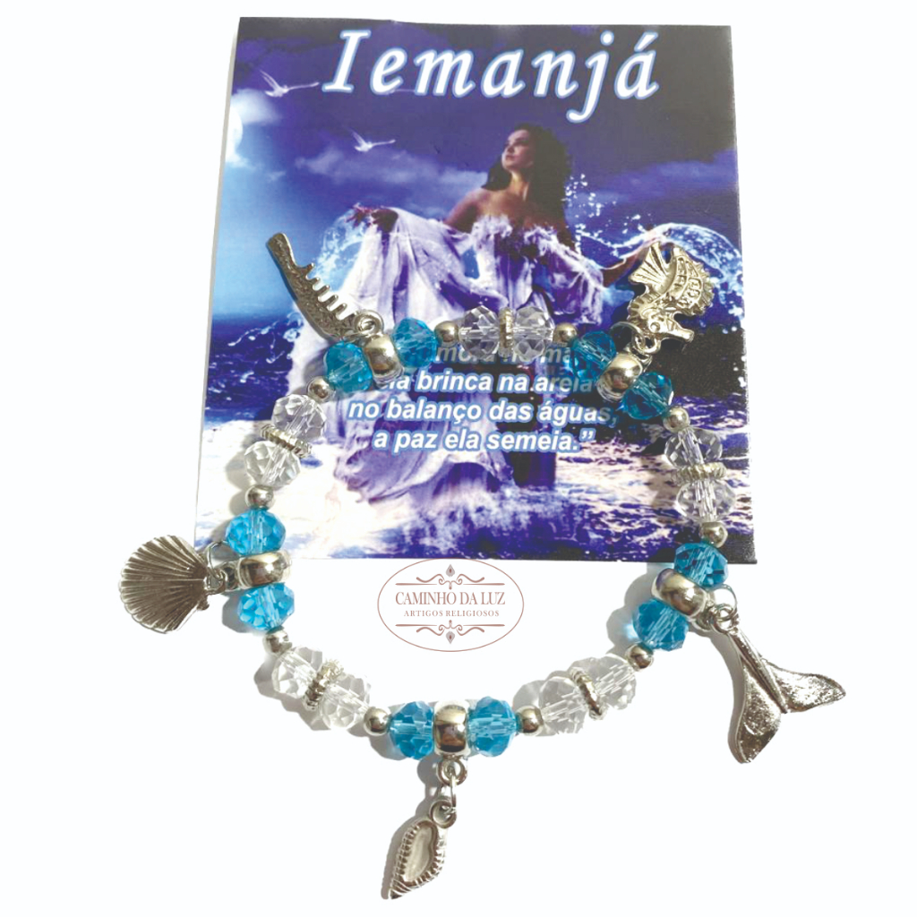 Pulseira de Iemanja Ajustável | Orixás Entidades | Acessório Proteção Umbanda Candomblé em Oferta na Shopee