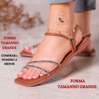 Sandália Rasteirinha Feminina Luxo Brilho Strass em Oferta na Shopee