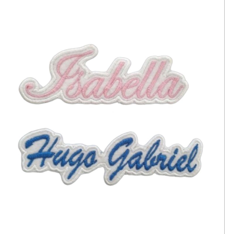 01 unidade patch bordado termocolante nome - sem desenho - SOMENTE NOME - LEIA DESCRIÇÃO em Oferta na Shopee