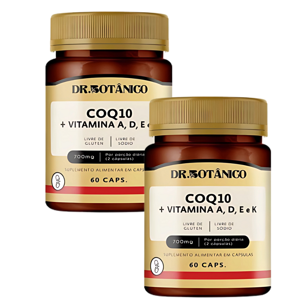KIT 2 UN - COENZIMA Q10 + VITAMINA S - A D E K2 700MG DR BOTANICO