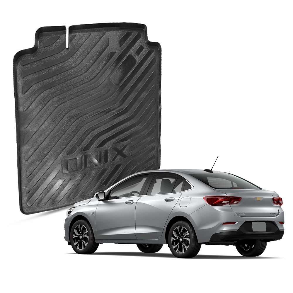 Tapete Onix Plus 2020 a 2026 Sedan Bandeja Protetor Porta Mala Impermeável Borda Alta Molde do Carro