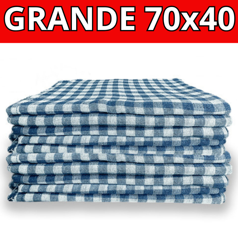KIT 10 Pano de chão xadrez Extra Grande pano de limpeza 70x40 em Oferta na Shopee