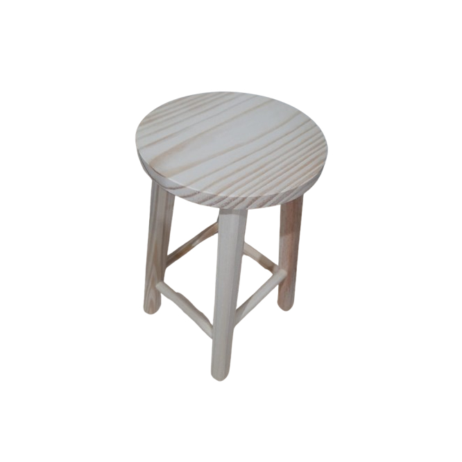 BANCO REDONDO ALTO CRU - 40 CM em Oferta na Shopee