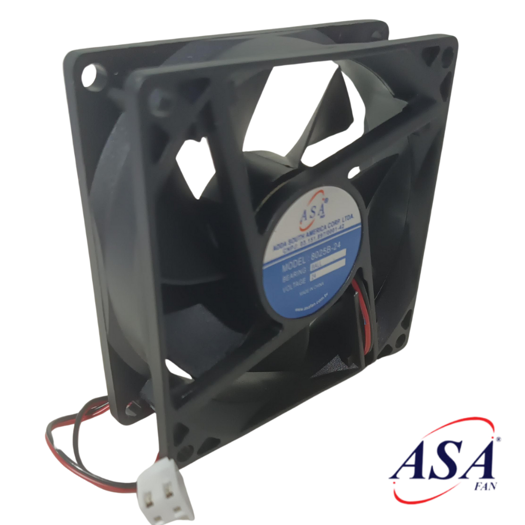 Cooler Ventoinha MicroVentilador fan Maquina Inversora Solda 80x80x25mm 24v 0.30a Com Plug Placa 80mm Asafan Original