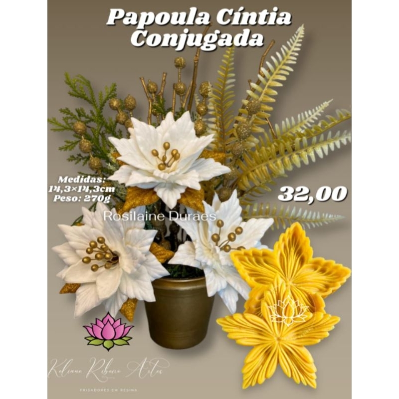 FRISADOR EM RESINA PAPOULA CÍNTIA CONJUGADA