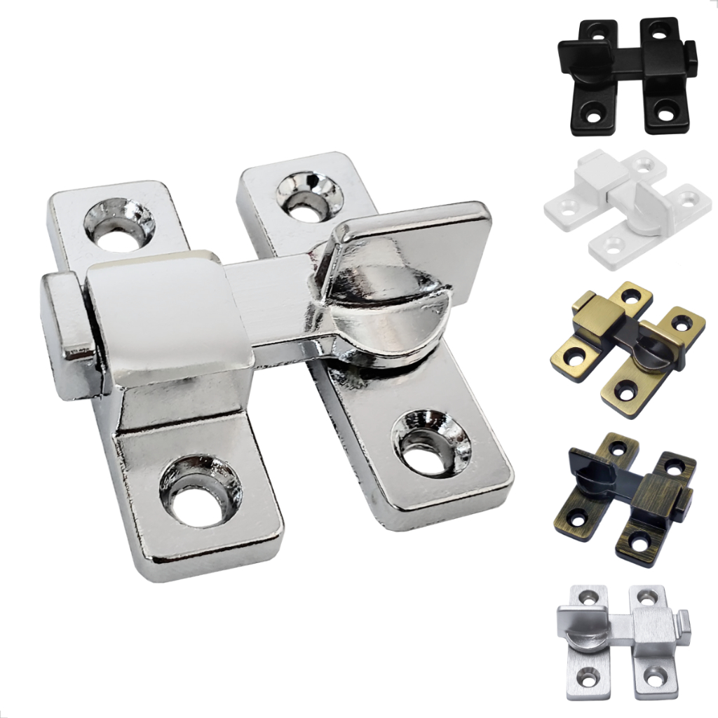 Kit 2 Trincos Fecho Tranqueta Bico Virado 4cm para Portas e Janelas em Oferta na Shopee