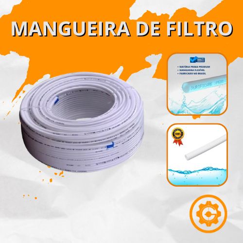 Mangueira Atóxica Branca PEBD 1/4" – Purificador, Bebedouro, Filtro de Água Escolha a Metragem em Oferta na Shopee