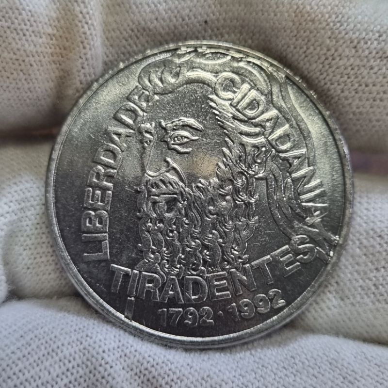 Moeda Centenário da Inconfidência Mineira Tiradentes - Moeda 5000 Cruzeiros 1992