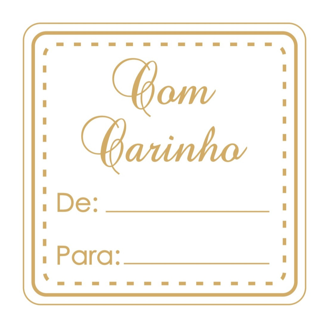 Etiqueta Adesiva Multiuso Com Carinho e Dedicatória 4 cm em Oferta na Shopee