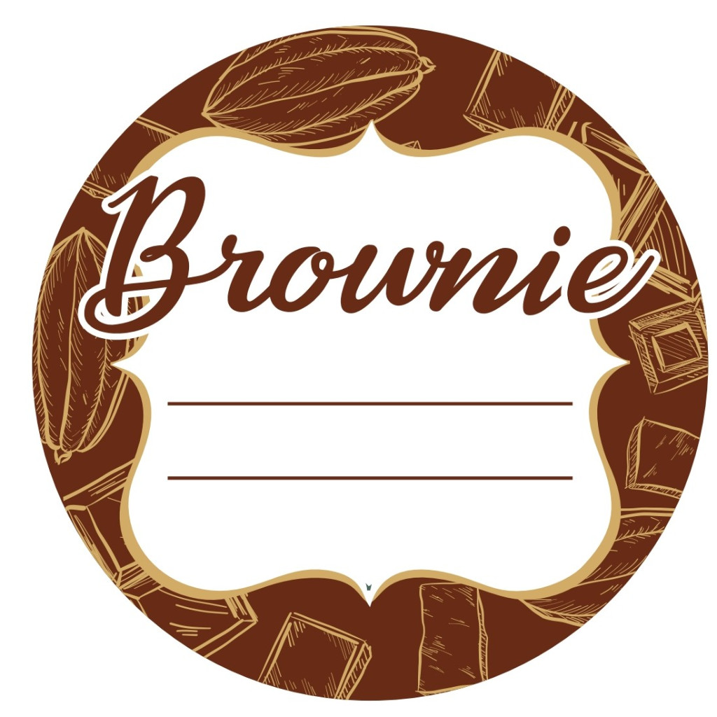 Etiqueta Adesiva Multiuso Brownie 4 cm