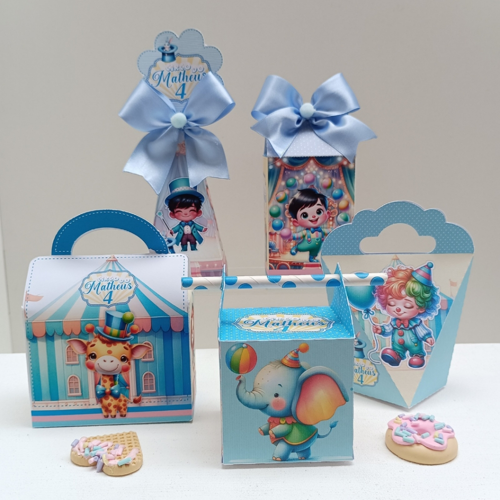 Kit Festa Circo Menino/Lembrancinha Personalizada/Festa Infantil/Lembrancinha de Festa/Circo