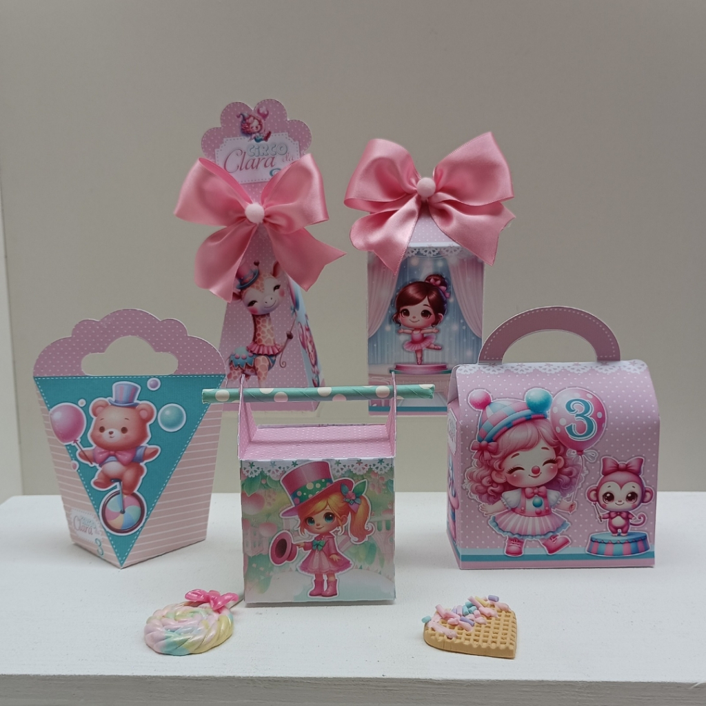 Kit Festa Circo Rosa/ Lembrancinhas Personalizadas/Festa Infantil/Lembrancinha de Festa