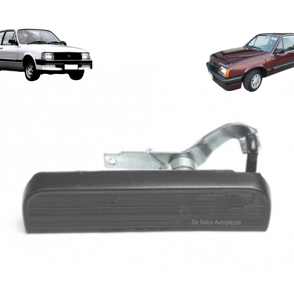 Maçaneta Porta Chevette Monza Veraneio 1973 A 1996 Externa Dianteira Direita Preta sem chave (passageiro)