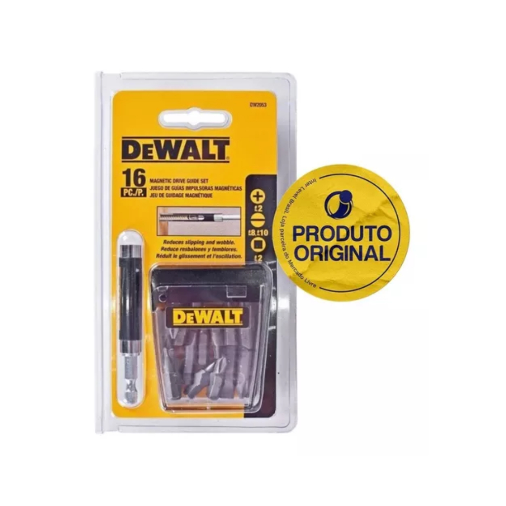 Kit Bit Dewalt 16 Pç Alongador Magnetico em Oferta na Shopee