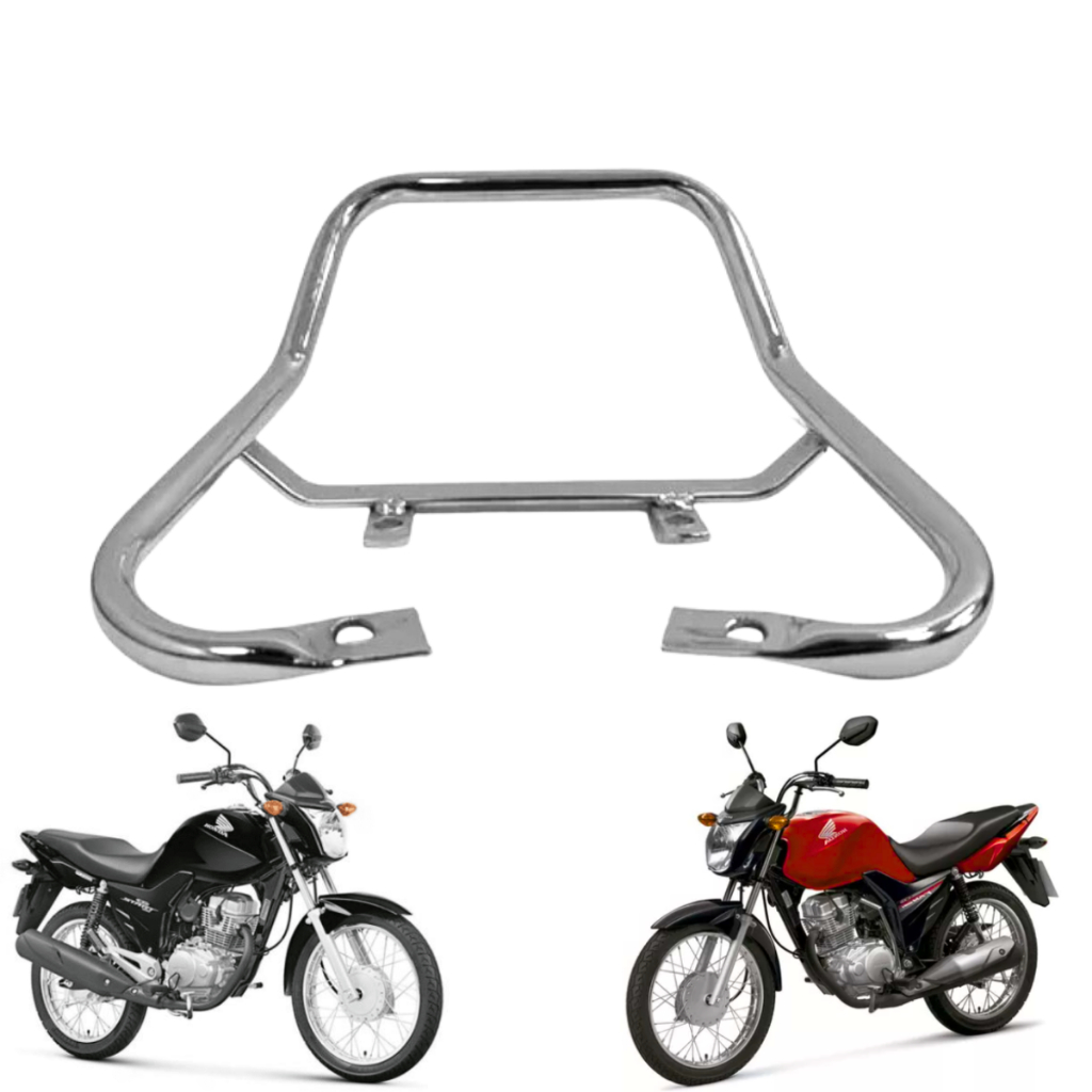 Alça Baixa Bagageiro Vertical Moto Fan 125/150/160 Start 160 Cromado Suporte Lateral Alca Esportiva