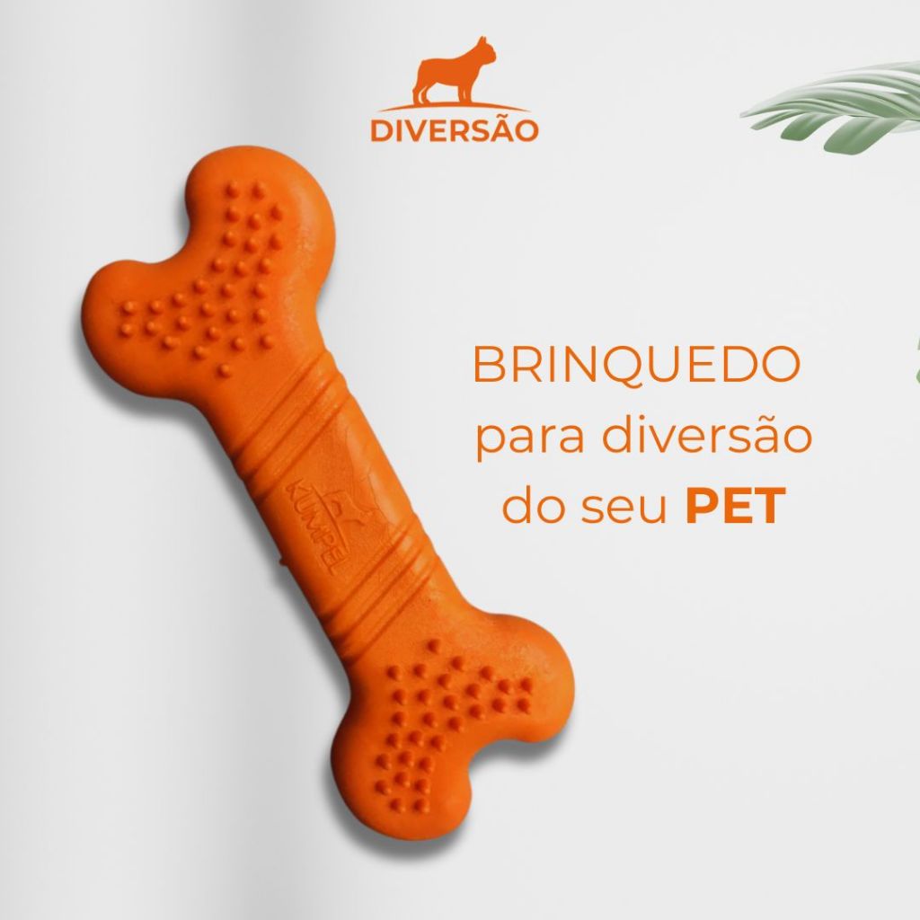 Kumpel, brinquedo para cachorro, mordedor, linha diversão, osso massageador M