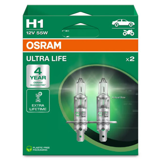 Par Lâmpada Osram Ultra Life H1 3200K 55w Garantia 4 anos em Oferta na Shopee