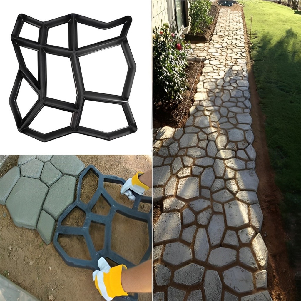 Molde para Caminho de Pedras Pavimentação Manual Forma para Concreto em Oferta na Shopee