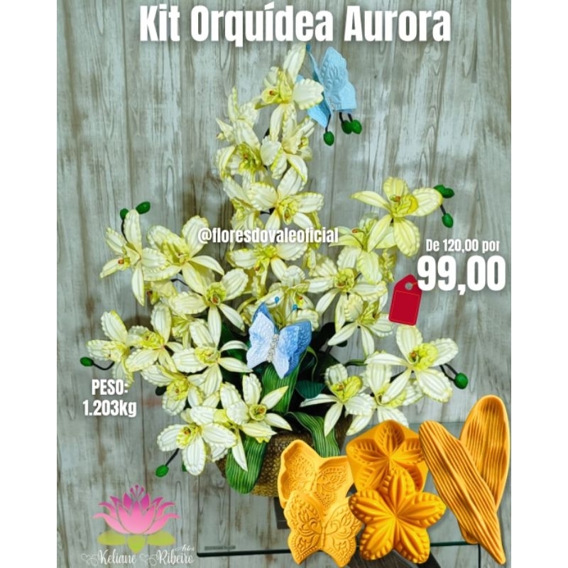 FRISADOR EM RESINA KIT ORQUÍDEA AURORA