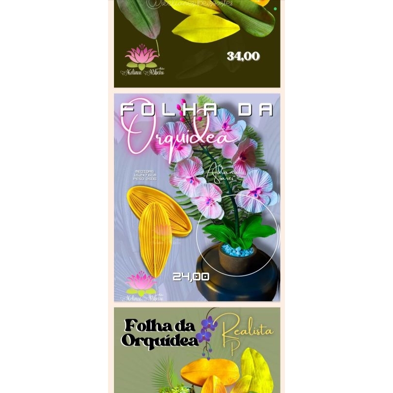 FRISADOR EM RESINA FOLHA DA ORQUÍDEA