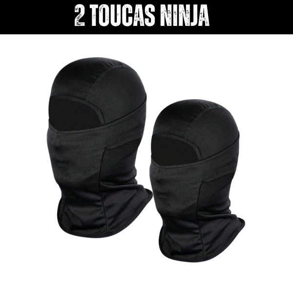 Kit 2 Touca Ninja Balaclava Toca UV+50 Proteção Solar Térmica Motoqueiro Motoboy touca preta