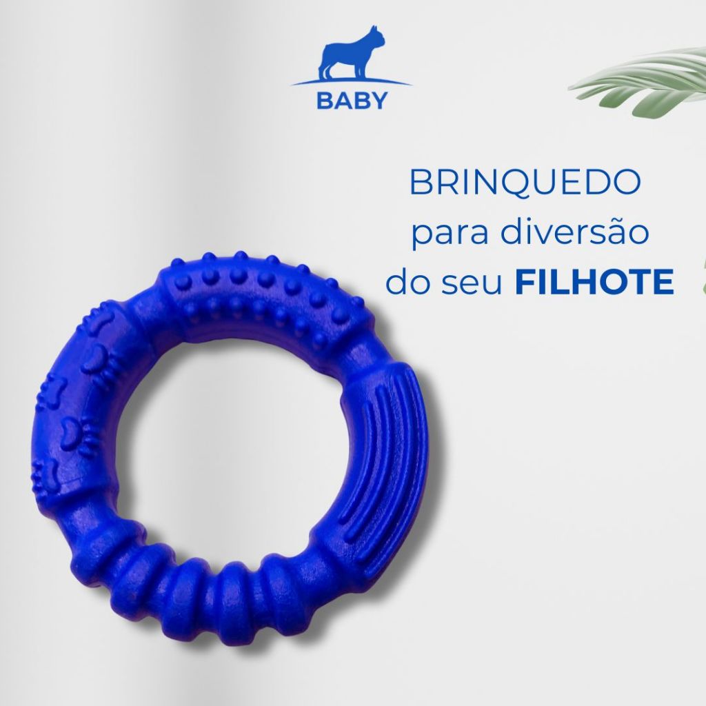 Kumpel,brinquedo para cachorro, mordedor, linha baby, anel massageador