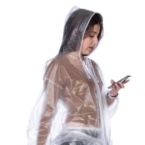 JAQUETA de Chuva Transparente Fim de estoque Promoção