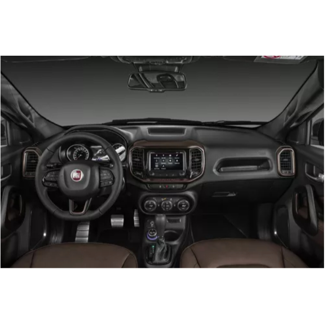 Pedaleira + Descanso De Pé Aço Inox Premium Fiat Toro Ranch