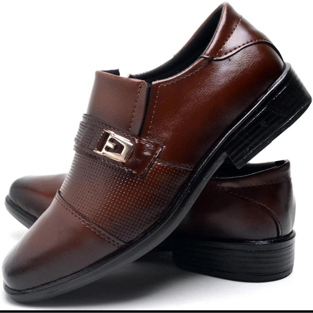 Sapato Infantil Social Com Fivela Infantil Menino Pajem Casamento Daminho Igreja 26 ao 37 Moderno Culto Formatura