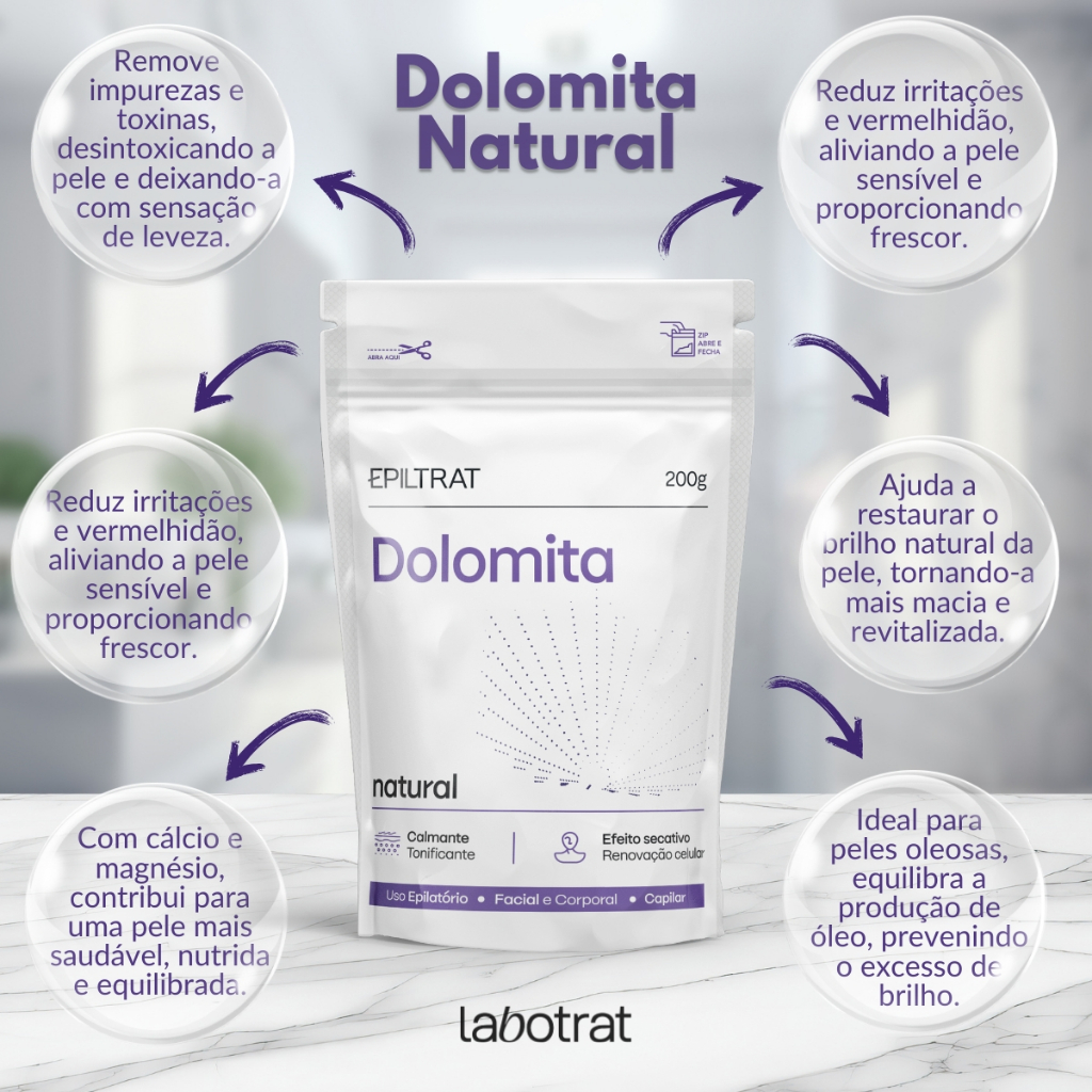 🧖 Dolomita Cosmética Corporal E Facial Labotrat 200g - Analgésica Calmante Anti-Inflamatório Tonificante ✨