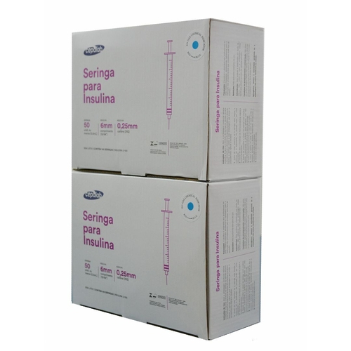 200 Seringas Insulina Curta 0,5ml X 6mm X 0,25mm Ultrafina Cepalab em Oferta na Shopee