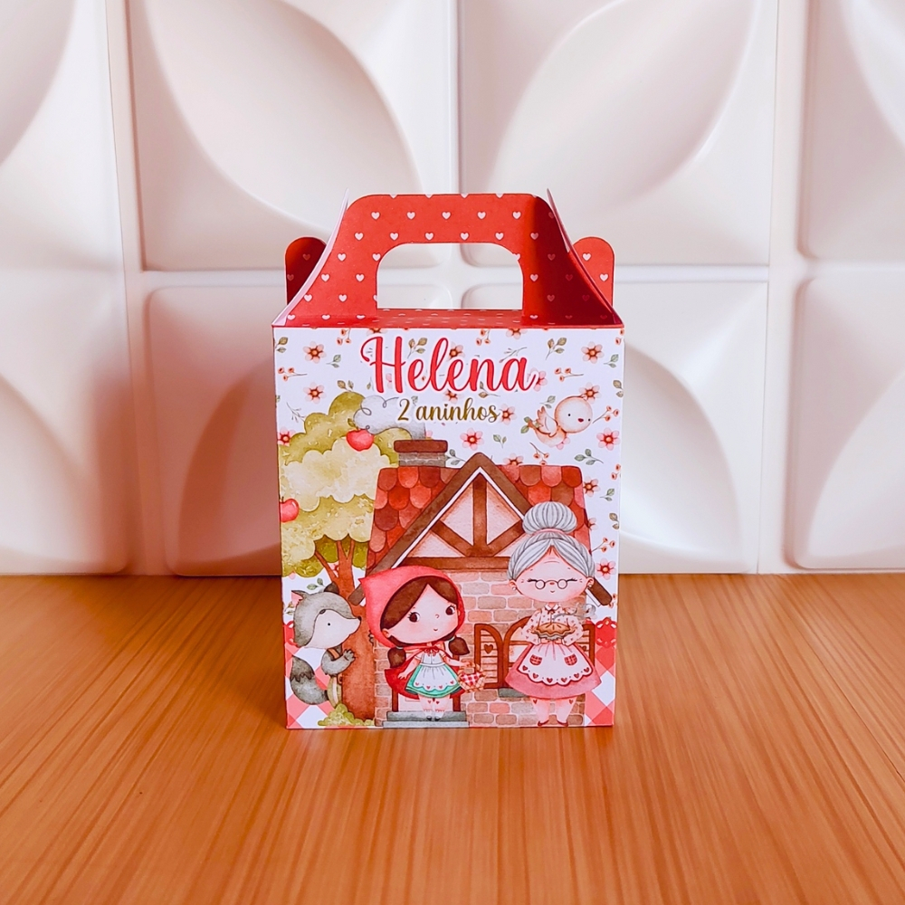 Caixa maleta personalizada Chapeuzinho vermelho - Lembrancinhas - sacolinha surpresa - festa infantil - aniversário...