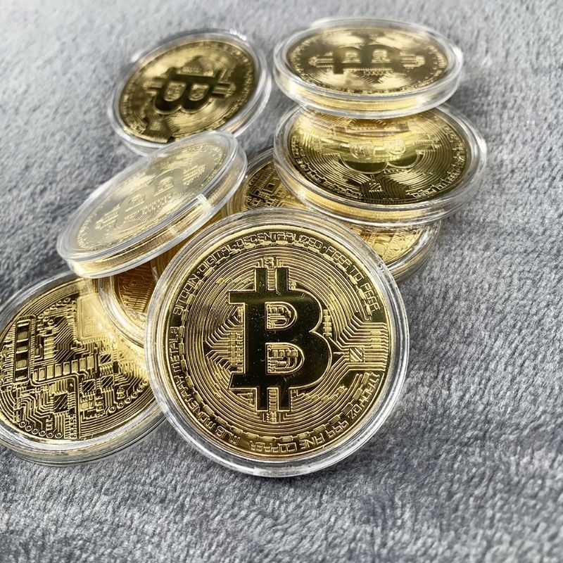 Moeda de Bitcoin Banhada a Ouro - Edição Exclusiva para Colecionadores