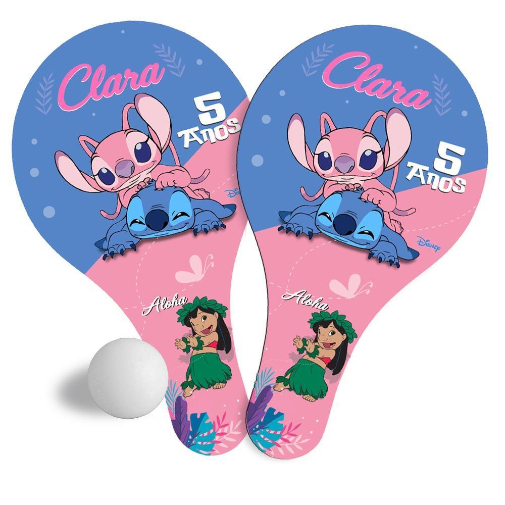 Kit 20 Pares (40 Raquetes) + 20 Bolinhas Adesivadas Personalizada Aniversário Lembrancinhas