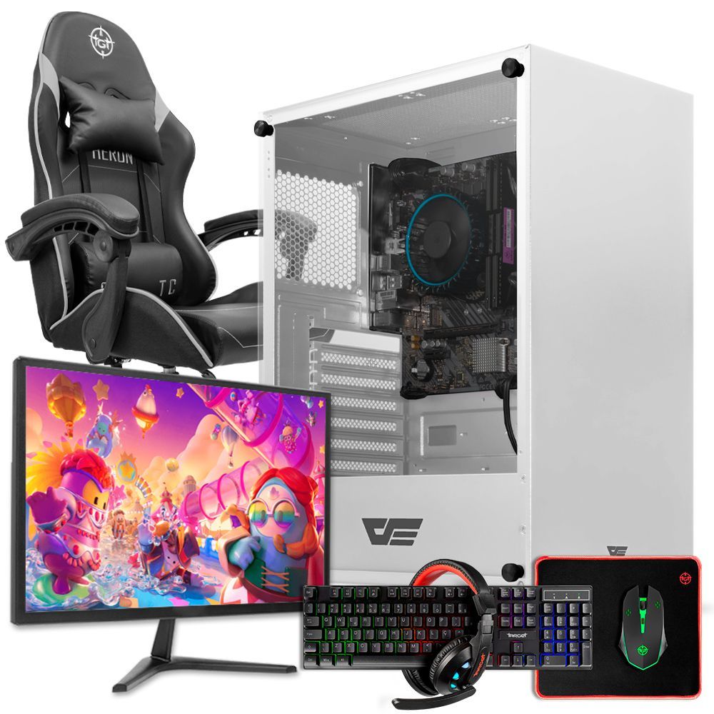 PC Completo GigaTech Draco II, AMD RYZEN 3 3200G, 8GB DDR4, SSD 240GB + Cadeira 