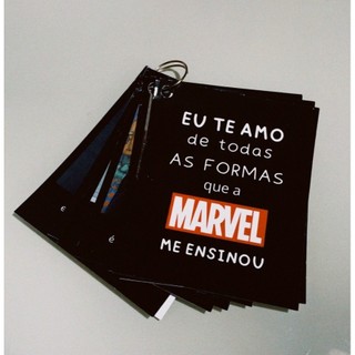 Cartão álbum Marvel - Eu te amo em todas as formas que a Marvel me ensinou (mini álbum, Chaveiro)