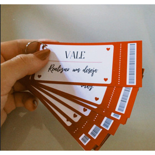Vales do amor, tickets do amor, presente dia dos namorados - para casal