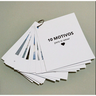Cartão 10 Motivos para Amar Você - Presente namorado  Casal Mimo Surpresa Amor aniversário um ano de namoro